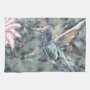 hummingbird tea towel
