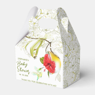 Hummingbird Teacup Floral Favour Box