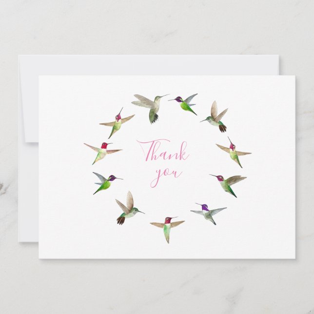 Hummingbird Thank You Card (Front)