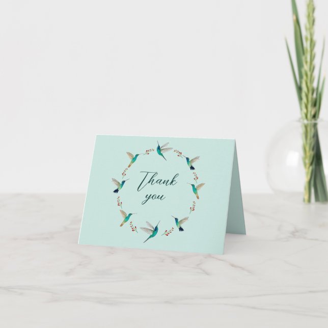 Hummingbird Thank You Card (Front)