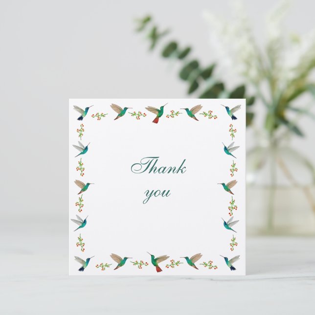 Hummingbird Thank you Card (Standing Front)