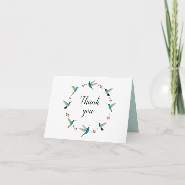 Hummingbird Thank You Card (Front)