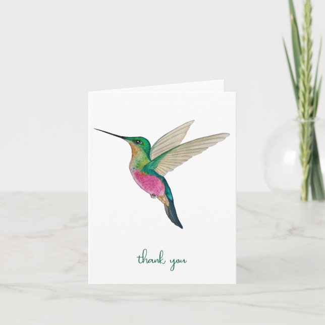 Hummingbird Thank You Card (Front)