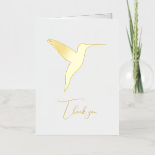 Hummingbird Thank you Foil Greeting Card