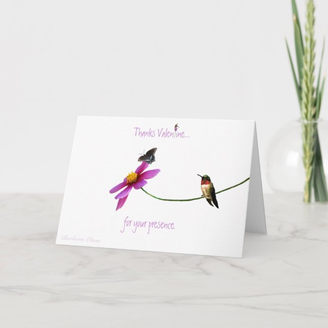 Hummingbird: Thank you for your presence Card (Front)