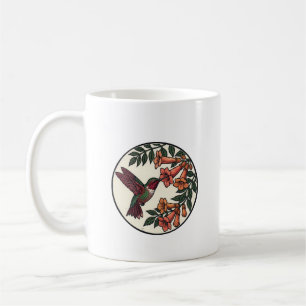 Hummingbird Trumpet Vine Botanical Art Coffee Mug
