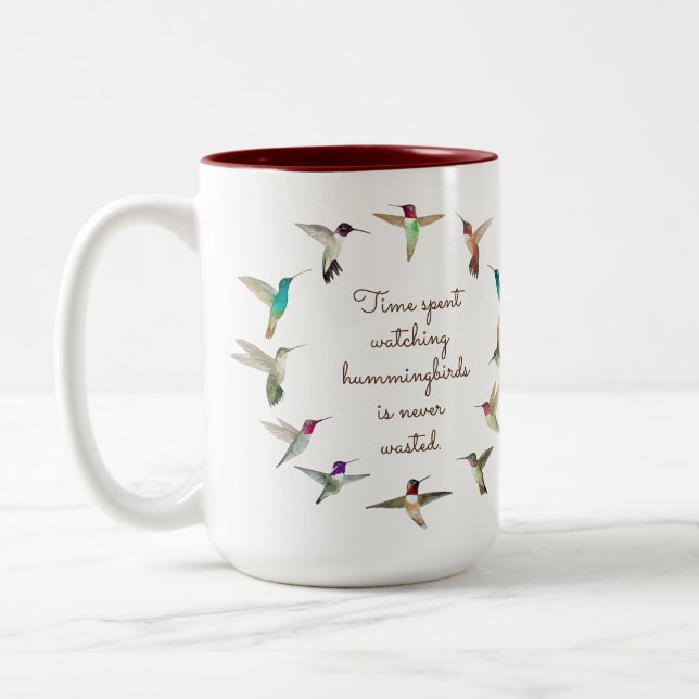 Hummingbird  Two-Tone coffee mug (Left)