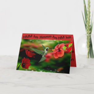 Hummingbird Valentines Day Card