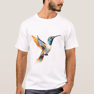 Hummingbird Vector Art with Vibrant Colours T-Shirt