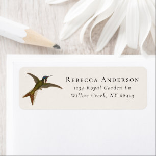 Hummingbird Vintage Bird Garden Return Address Label