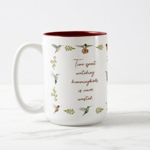 Hummingbird watching Two-Tone coffee mug