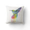 Hummingbird Watercolor Art Pillow