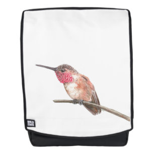 Hummingbird watercolor backpack