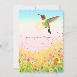 Hummingbird Watercolor Holiday Card – Soft Critter