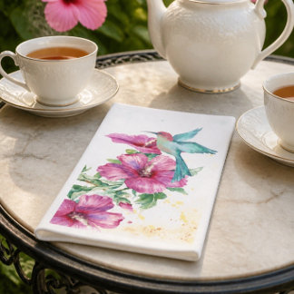 Hummingbird Watercolor Paper Guest Towel | Napkin