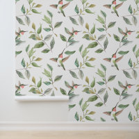 Hummingbird Watercolor Vines