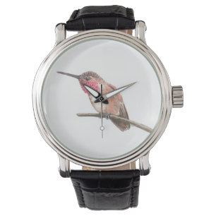 Hummingbird watercolor watch