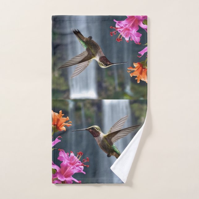 Hummingbird Waterfall Park,  Hand Towel (Hand Towel)
