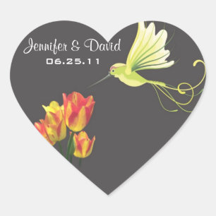 Hummingbird Wedding Favour Sticker