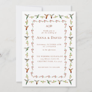 Hummingbird Wedding Invitation