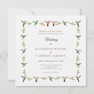 Hummingbird Wedding Invitation