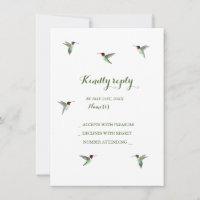 Hummingbird Wedding RSVP Invitation