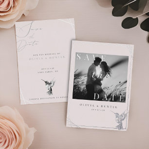 Hummingbird Wedding Save the Date Photo Overlay