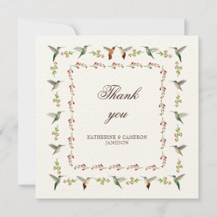 Hummingbird Wedding Thank You Card