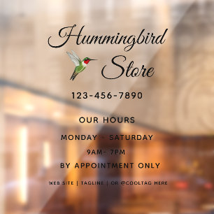Hummingbird Window Cling