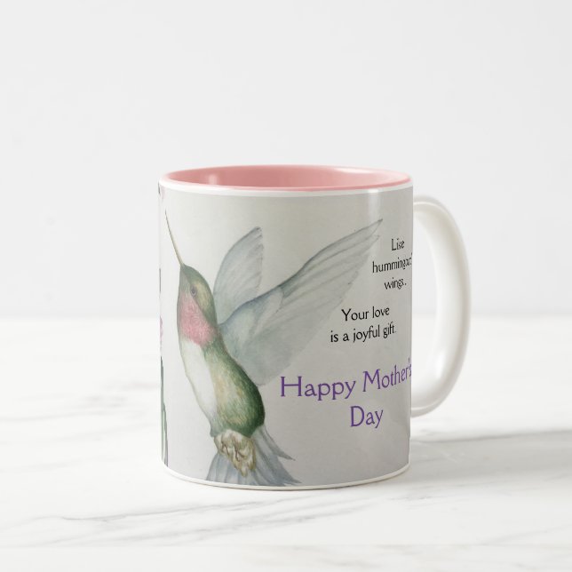 Hummingbird Wings Mother's Day Mug Joyful Love (Front Right)