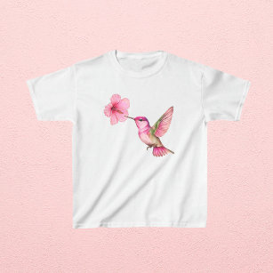 Hummingbird wit Hibiscus Flower T-Shirt