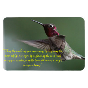 Hummingbird with Apache Saying Magnet