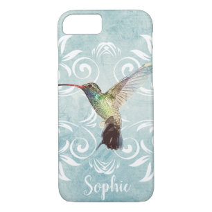 Hummingbird with Flourish Background iPhone 8/7 Case