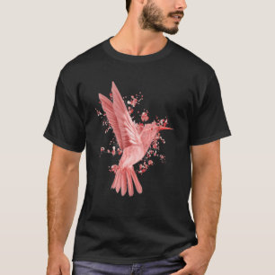 Hummingbird With Flower And Cherry Blosssom With B T-Shirt