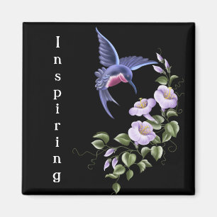 Hummingbird with Flowers 2 Magnet