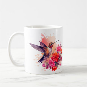 Hummingbird with Flowers Coffee Mug