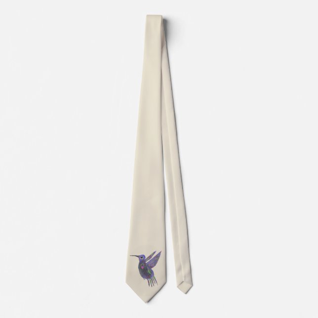 Hummingbird with Heart Tie (Front)