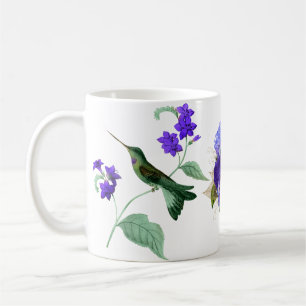 Hummingbird with Purple Flowers coffee mug