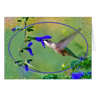 Hummingbird with Stained Glass