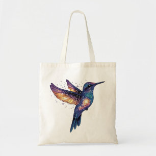 Hummingbird With Stary Night Sky Galaxy Bird Tote Bag