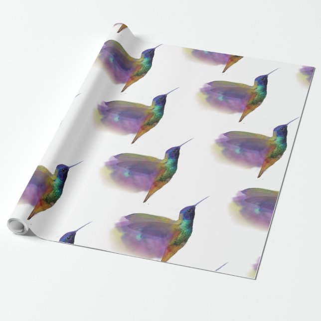 Hummingbird Wrapping Paper Gift Wrap (Unrolled)