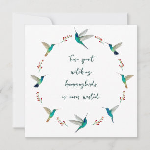 Hummingbird Wreath Card