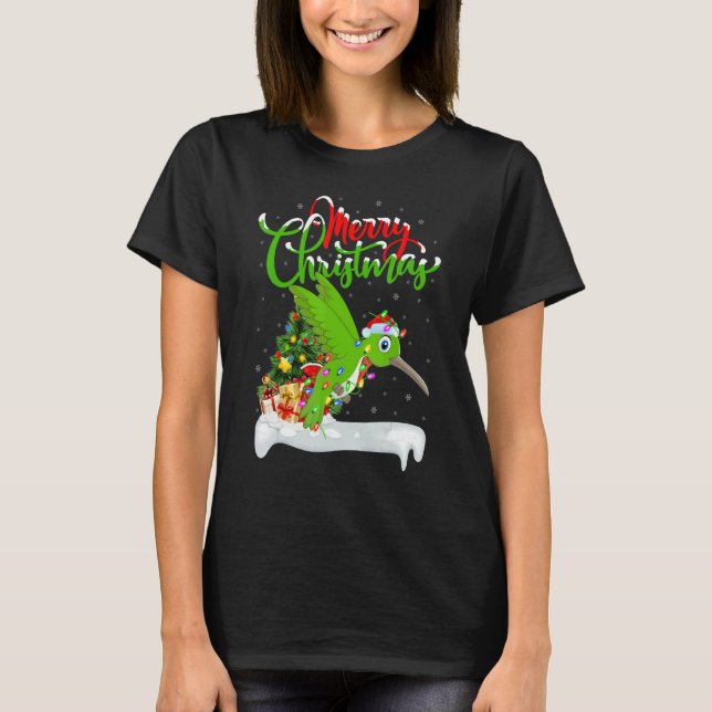 Hummingbird   Xmas Decorations Hummingbird Christm T-Shirt (Front)
