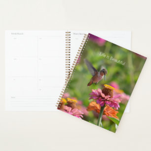 Hummingbird Zinnia Flowers (my photography) Planner
