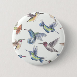 Hummingbirds 6 Cm Round Badge