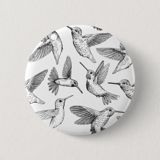 Hummingbirds 6 Cm Round Badge (Front)