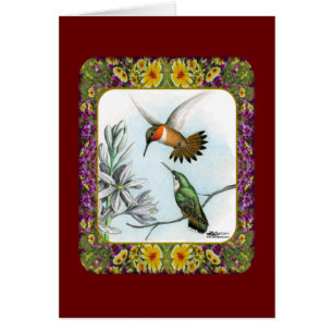 Hummingbirds and Flowers #2