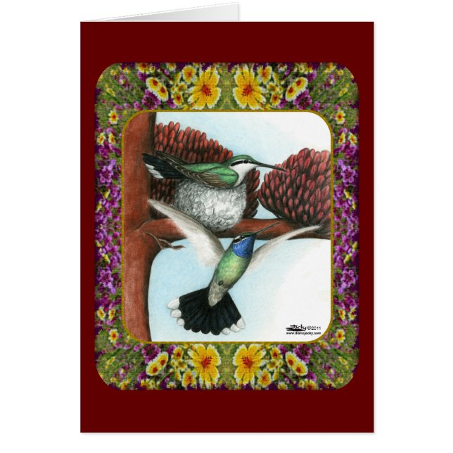 Hummingbirds and Flowers #3 (Front)