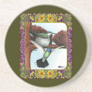 Hummingbirds and Flowers #3 Coaster