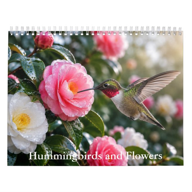 Hummingbirds and Flowers Calendar  (Cover)